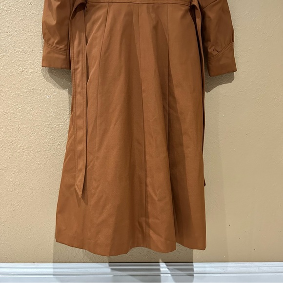 Vintage 60/70s Bonders Orange Fur Hood Trench Coat Button Belted Size S retro - Picture 8 of 14